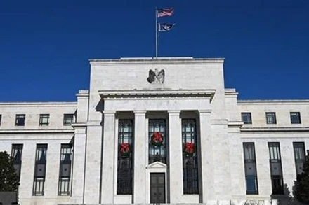 Trụ sở Ngân hàng Dự trữ liên bang Mỹ (FED) ở Washington, DC. (Ảnh: AFP/TTXVN)