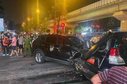 Hiện trường vụ tai nạn.