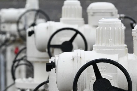 Trạm nén khí đốt ở Morelmaison, miền Đông Pháp. (Ảnh: AFP/TTXVN)