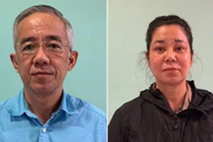 Hai bị can: Nguyễn Trí Dũng, Phan Thị Bích Hạnh. (Ảnh: CACC)