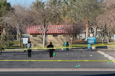 Hiện trường vụ xả súng. (Nguồn: AP)