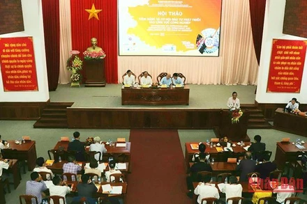 Hội thảo tiềm năng và cơ hội đầu tư vào lĩnh vực công nghiệp. (Ảnh: PHÙNG DŨNG)