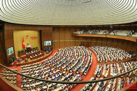 Phiên khai mạc kỳ họp thứ ba, Quốc hội khóa XV. (Ảnh: DUY LINH)