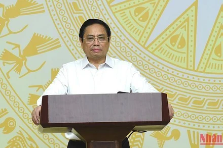 Thủ tướng Phạm Minh Chính phát biểu tại Hội nghị. (Ảnh: TRẦN HẢI)