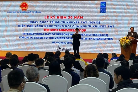 Toàn cảnh Lễ kỷ niệm 30 năm Ngày Quốc tế về người khuyết tật.