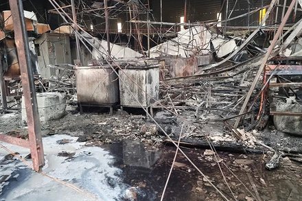 Hiện trường vụ cháy.