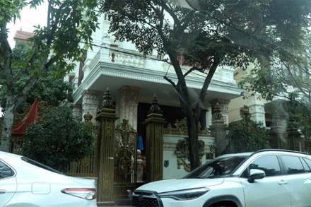 Nhà riêng ông Đỗ Hữu Ca tại Hải Phòng. (Ảnh: TTXVN phát)