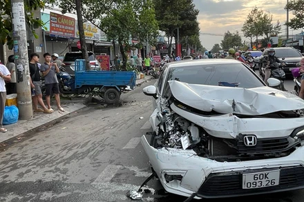 Hiện trường vụ tai nạn.