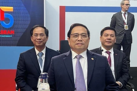 Thủ tướng Phạm Minh Chính dự Lễ khai mạc Hội nghị Cấp cao Kỷ niệm 45 năm quan hệ ASEAN-EU. (Ảnh: TTXVN)