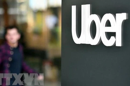 Biểu tượng của hãng xe công nghệ Uber. (Ảnh: AFP/TTXVN)