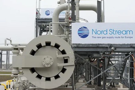 Hệ thống đường ống Nord Stream 1 (Dòng chảy phương Bắc 1), dẫn khí đốt từ Nga sang Đức qua biển Baltic, tại Lubmin, miền Đông Bắc Đức. (Ảnh: AFP/TTXVN)