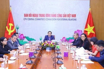 Trưởng Ban Đối ngoại Trung ương Lê Hoài Trung phát biểu. (Ảnh: TTXVN)