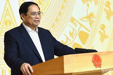 Thủ tướng Phạm Minh Chính phát biểu khai mạc hội nghị. (Ảnh: TRẦN HẢI)