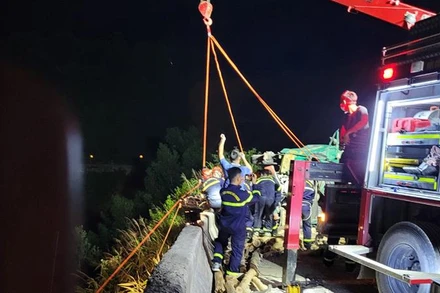 Hiện trường vụ tai nạn.