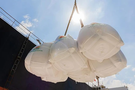 Lô hàng gạo của Tập đoàn Lộc Trời xuất khẩu sang thị trường EU đầu năm 2022.