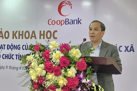 Phó Thống đốc Ngân hàng Nhà nước Đoàn Thái Sơn phát biểu tại hội thảo.