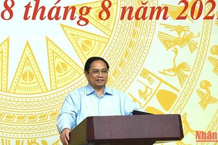 Thủ tướng Phạm Minh Chính phát biểu tại Phiên họp. (Ảnh: TRẦN HẢI)