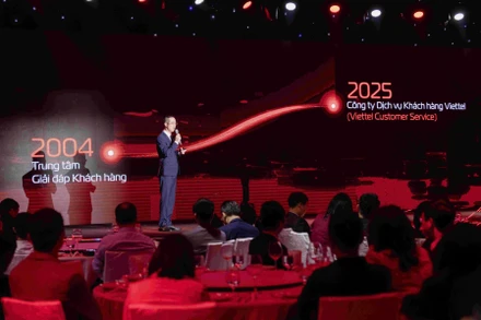 Lễ ra mắt công ty công nghệ về dịch vụ khách hàng.