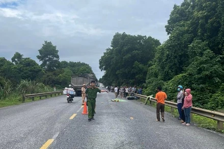 Hiện trường vụ tai nạn.