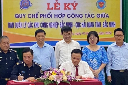 Cục Hải quan tỉnh Bắc Ninh và Ban Quản lý các Khu công nghiệp tỉnh Bắc Ninh ký Quy chế phối hợp.