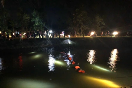 Đoạn kênh nơi 2 anh em bị trượt chân đuối nước thương tâm.