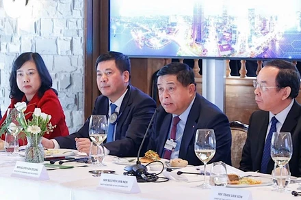 Bộ trưởng Kế hoạch và Đầu tư Nguyễn Chí Dũng phát biểu. (Ảnh: Dương Giang/TTXVN)