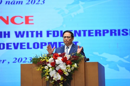 Thủ tướng Phạm Minh Chính phát biểu chỉ đạo và kết luận hội nghị.