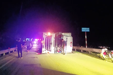 Hiện trường vụ tai nạn.