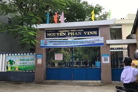 Trường tiểu học nơi nghi xảy ra vụ bạo hành của cô giáo đối với học sinh lớp 1.