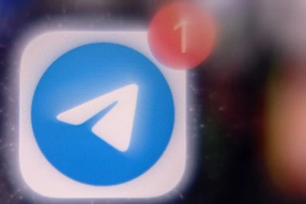 Biểu tượng ứng dụng Telegram. (Ảnh: AFP/TTXVN)