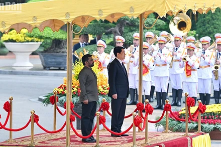 Chủ tịch nước Lương Cường chủ trì Lễ đón cấp Nhà nước Tổng thống Sri Lanka Anura Kumara Dissanayaka.