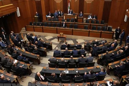 Quang cảnh một phiên họp Quốc hội Liban bầu Tổng thống tại Beirut. (Ảnh: AFP/TTXVN)