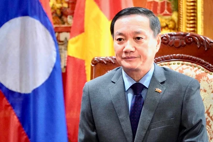 Đại sứ Việt Nam tại Lào Nguyễn Bá Hùng. (Ảnh: Trịnh Dũng)