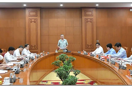 Tổng Bí thư, Chủ tịch nước Tô Lâm chủ trì cuộc họp Tiểu ban Nhân sự Đại hội XIV của Đảng. (Ảnh: ĐĂNG KHOA)