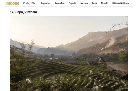 Tờ Infobae của Argentina đưa tin Sa Pa là một trong 16 thị trấn nhỏ đẹp nhất thế giới. (Ảnh chụp màn hình)