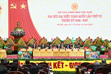Quang cảnh Đại hội đại biểu toàn quốc Hội Cựu chiến binh Việt Nam lần thứ VII.