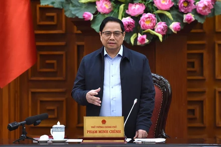 Thủ tướng Phạm Minh Chính phát biểu tại cuộc họp.
