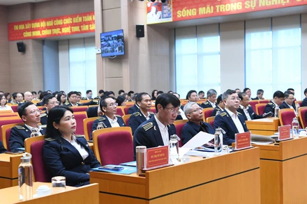 Toàn cảnh Hội nghị quán triệt, tuyên truyền Quy định số 69-QĐ/TW của Bộ Chính trị của Kiểm toán Nhà nước.