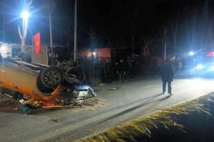 Hiện trường vụ tai nạn.