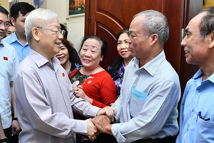 Tổng Bí thư Nguyễn Phú Trọng và cử tri Hà Nội.