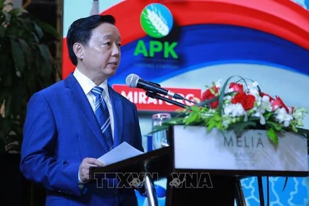 Phó Thủ tướng Trần Hồng Hà phát biểu tại lễ kỷ niệm. (Ảnh: TTXVN)