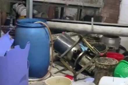 Hiện trường vụ nổ nồi hơi.