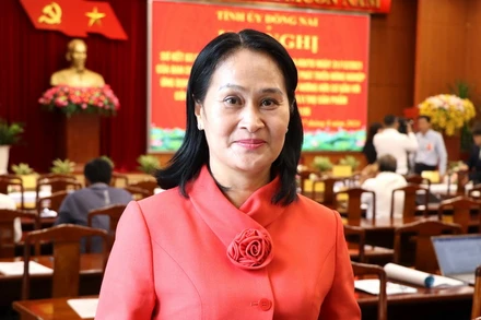 Đồng chí Đặng Minh Nguyệt, Ủy viên Ban Thường vụ Tỉnh ủy Đồng Nai, Bí thư Thành ủy Long Khánh. 