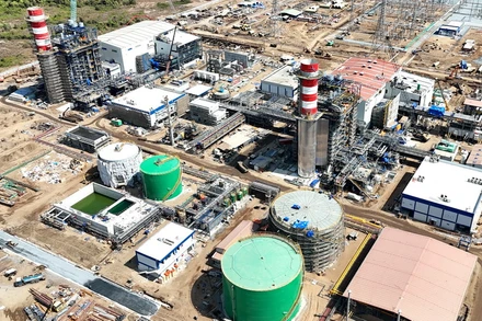 Một góc dự án nhà máy nhiệt điện Nhơn Trạch 3, 4.