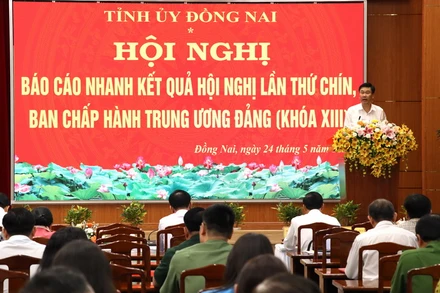 Quang cảnh Hội nghị tại Trụ sở Tỉnh ủy Đồng Nai.