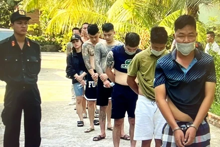 Các đối tượng bị bắt giữ.