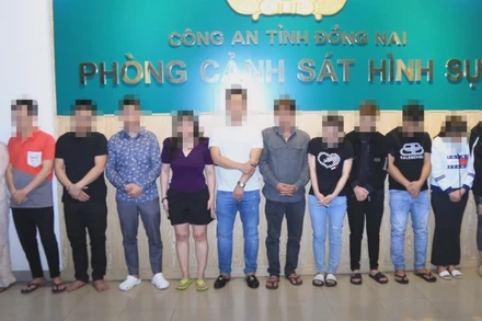 Các đối tượng trong đường dây bị bắt giữ.