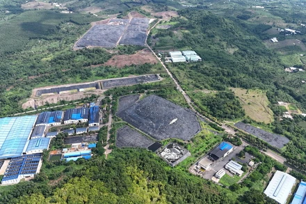 Khu xử lý chất thải Quang Trung đang tiếp nhận, xử lý rác sinh hoạt cho 8/11 huyện, thành phố của tỉnh Đồng Nai.