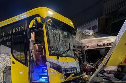 Hiện trường vụ tai nạn.