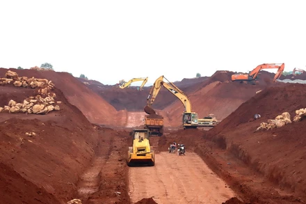 Thi công tại một dự án trọng điểm quốc gia trên địa bàn tỉnh Đồng Nai.